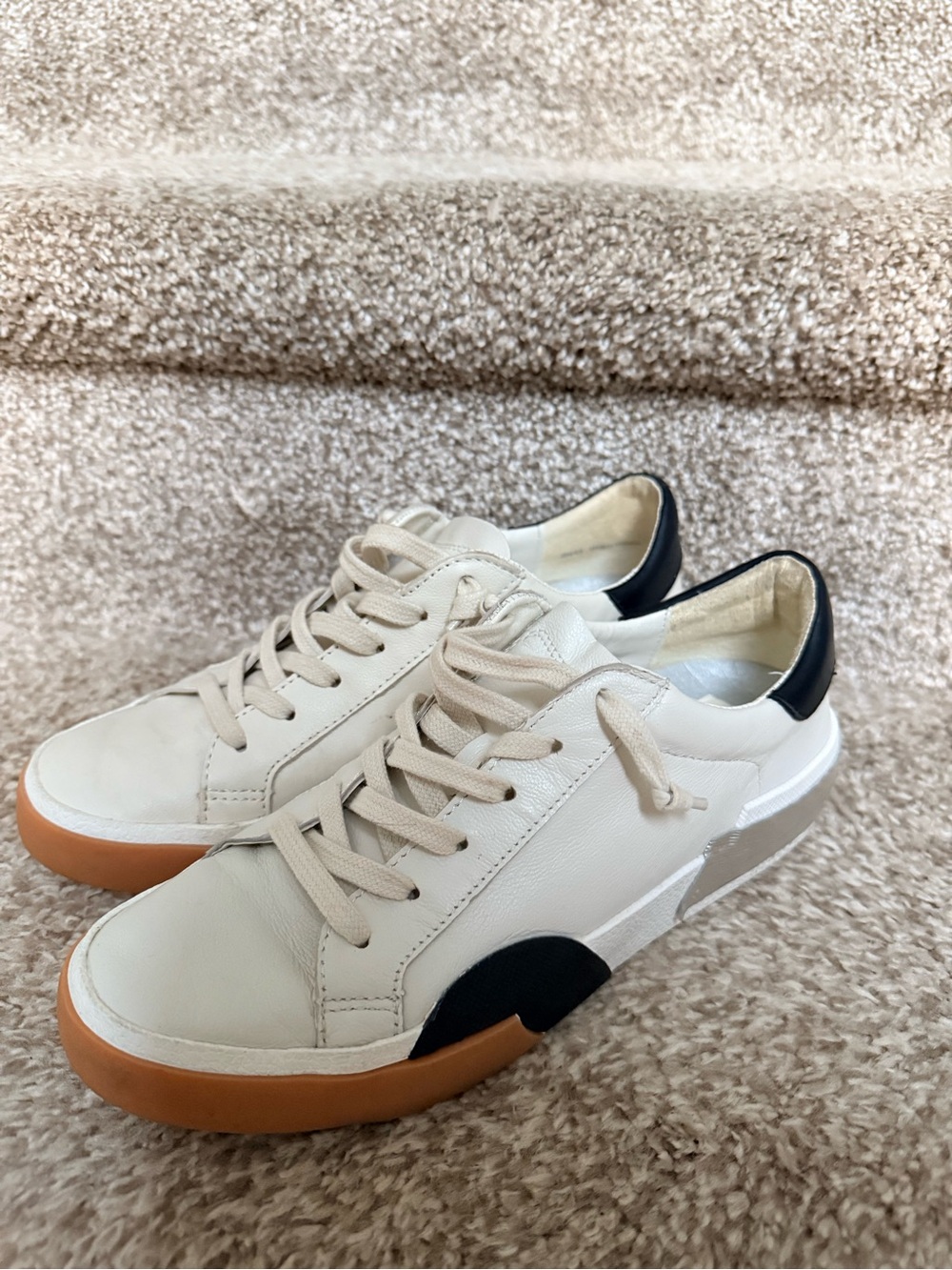 Women’s  Leather Sneakers with Gum Sole